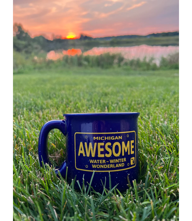 Michigan Awesome Water-Winter Wonderland Campfire Mug