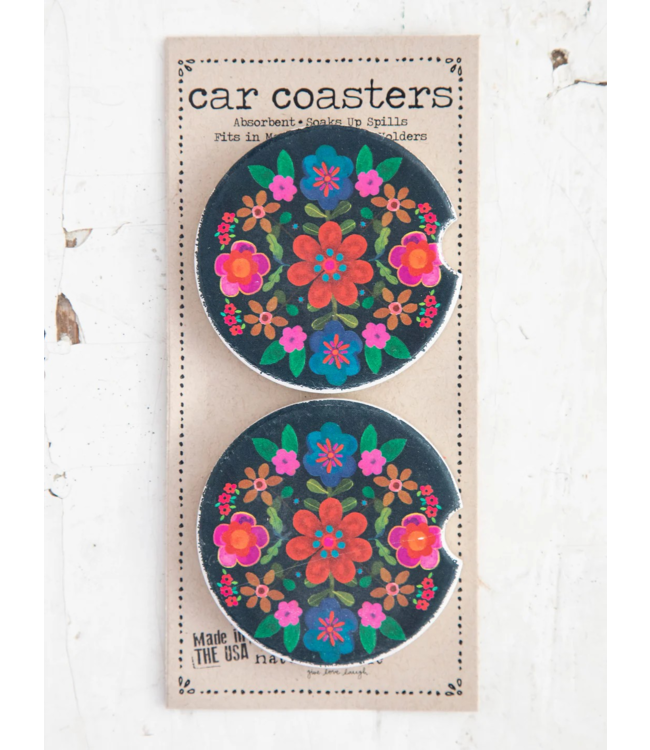 Natural Life Car Coasters Set
