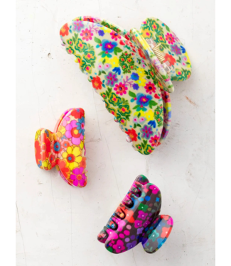 Natural Life Floral Claw Set of 3
