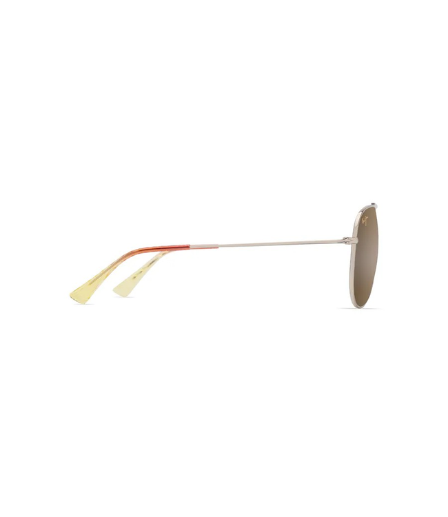 Maui Jim Hau'oli XL Shiny Light Golf W/Orange and Yellow Sunglasses