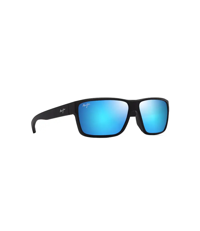 Maui Jim Uila Blue Hawaii Matte Black Sunglasses