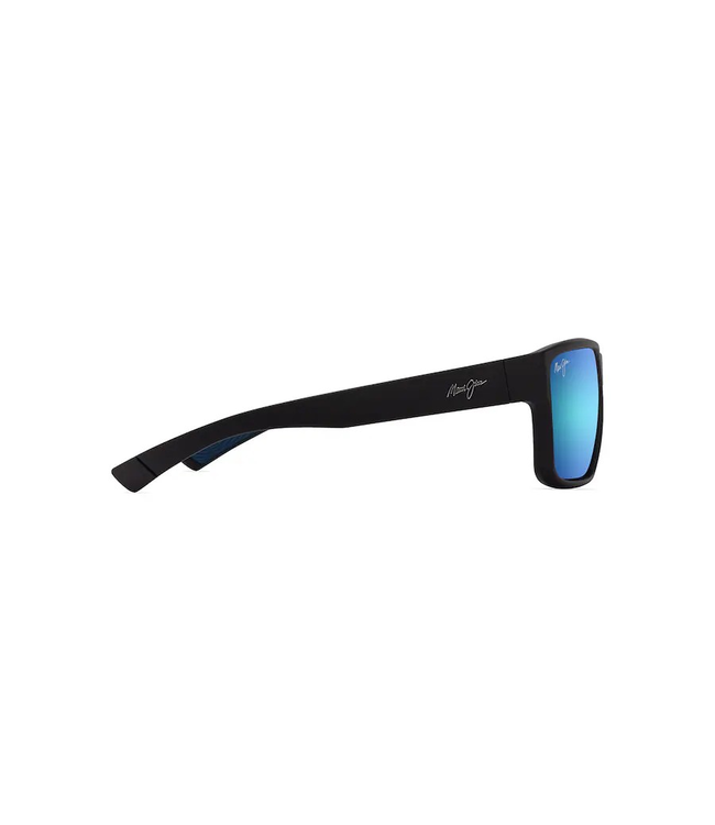 Maui Jim Uila Blue Hawaii Matte Black Sunglasses