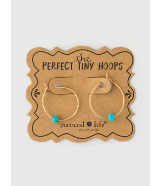 Natural Life Tiny Hoop Earrings Turquoise