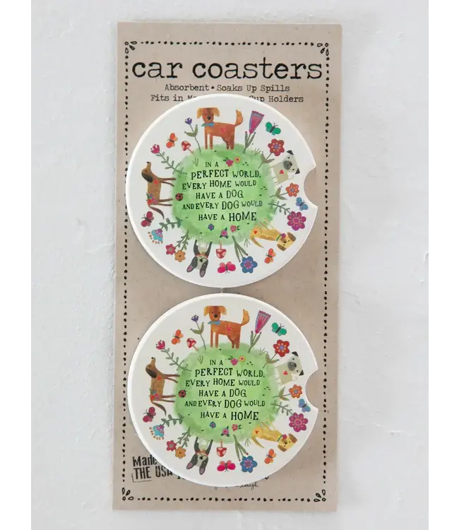 Natural Life Car Coasters Set