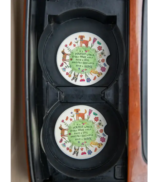 Natural Life Car Coasters Set