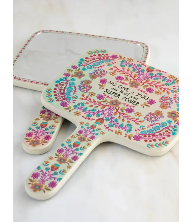 Natural Life Wooden Hand Mirror