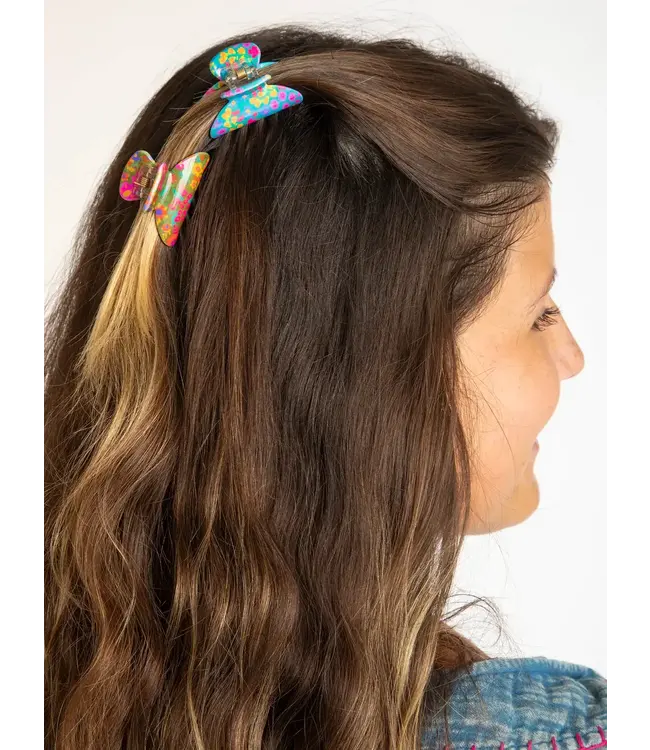 Natural Life Floral Claw Set of 3 Hair Clips