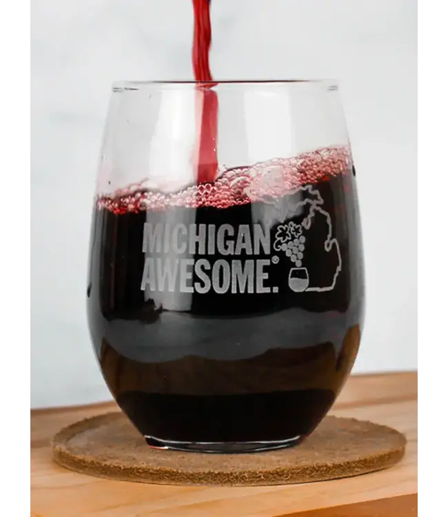 Michigan Awesome Michigan Awesome Stemless Wine Taster Glass