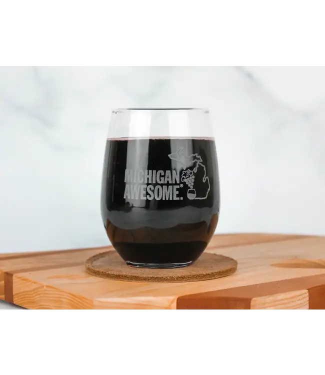 Michigan Awesome Michigan Awesome Stemless Wine Taster Glass