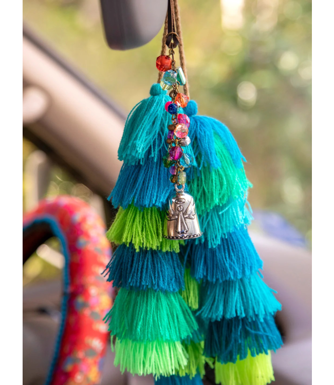 Natural Life Blessing Bell Angle Car Charm
