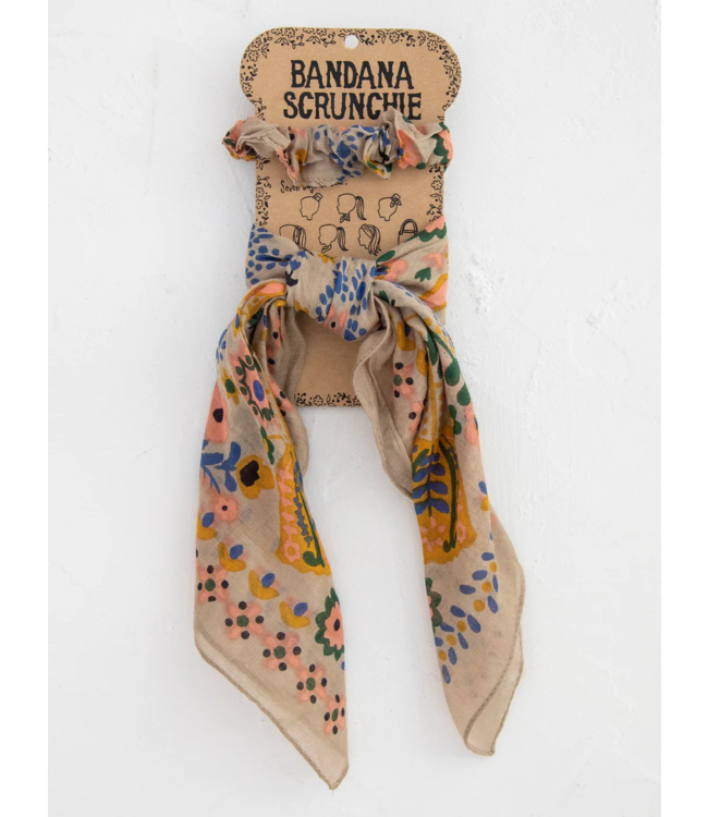 Natural Life Bandana Scrunchie Mandala