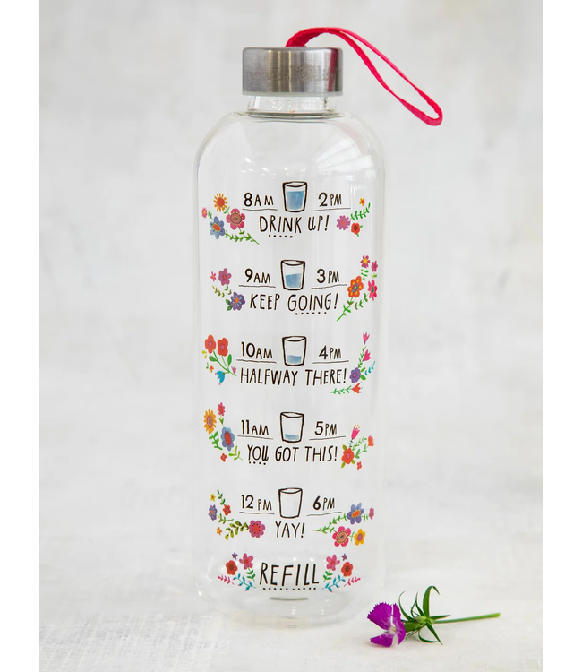 Natural Life 32oz Glass Water Bottle