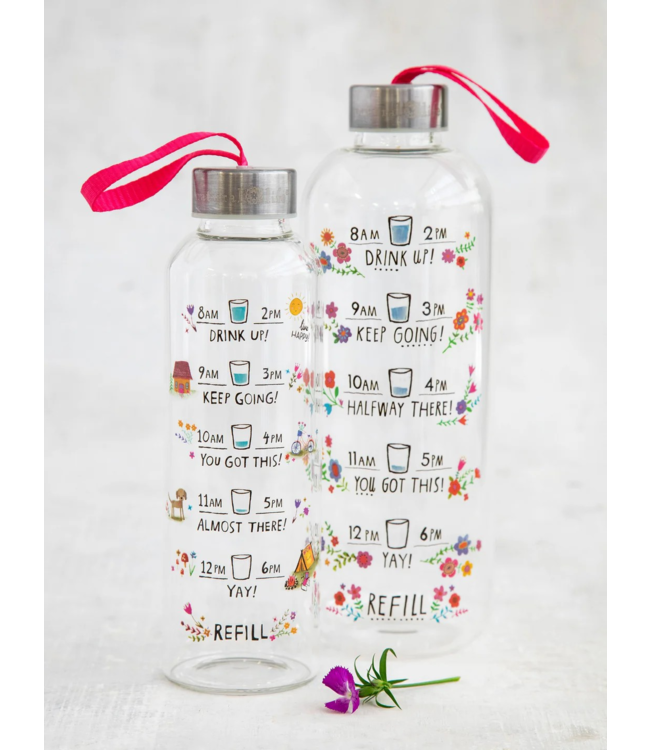 Natural Life 32oz Glass Water Bottle