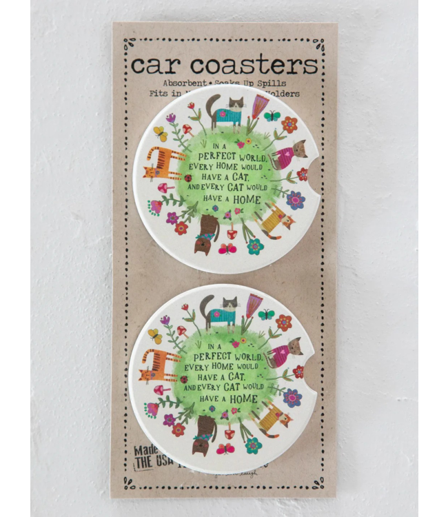 Natural Life Car Coasters Set