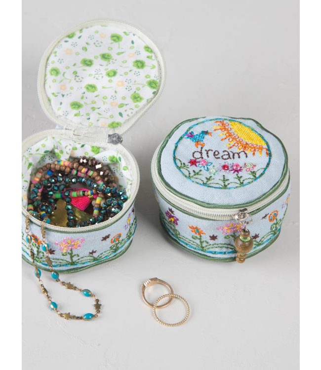 Natural Life Embroidered Jewelry Case