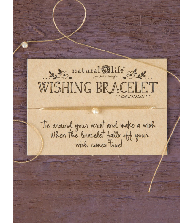Natural Life Wishing Bracelet Cream
