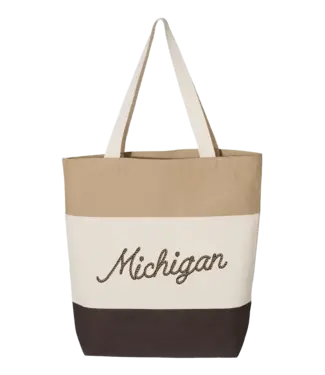 Michigan Awesome Michigan Rope Tote Bag