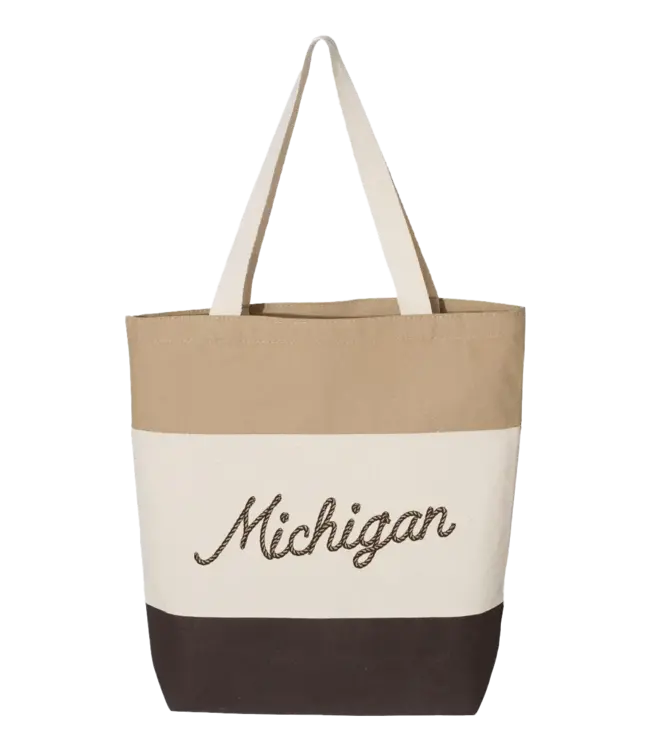 Michigan Awesome Michigan Rope Tote Bag