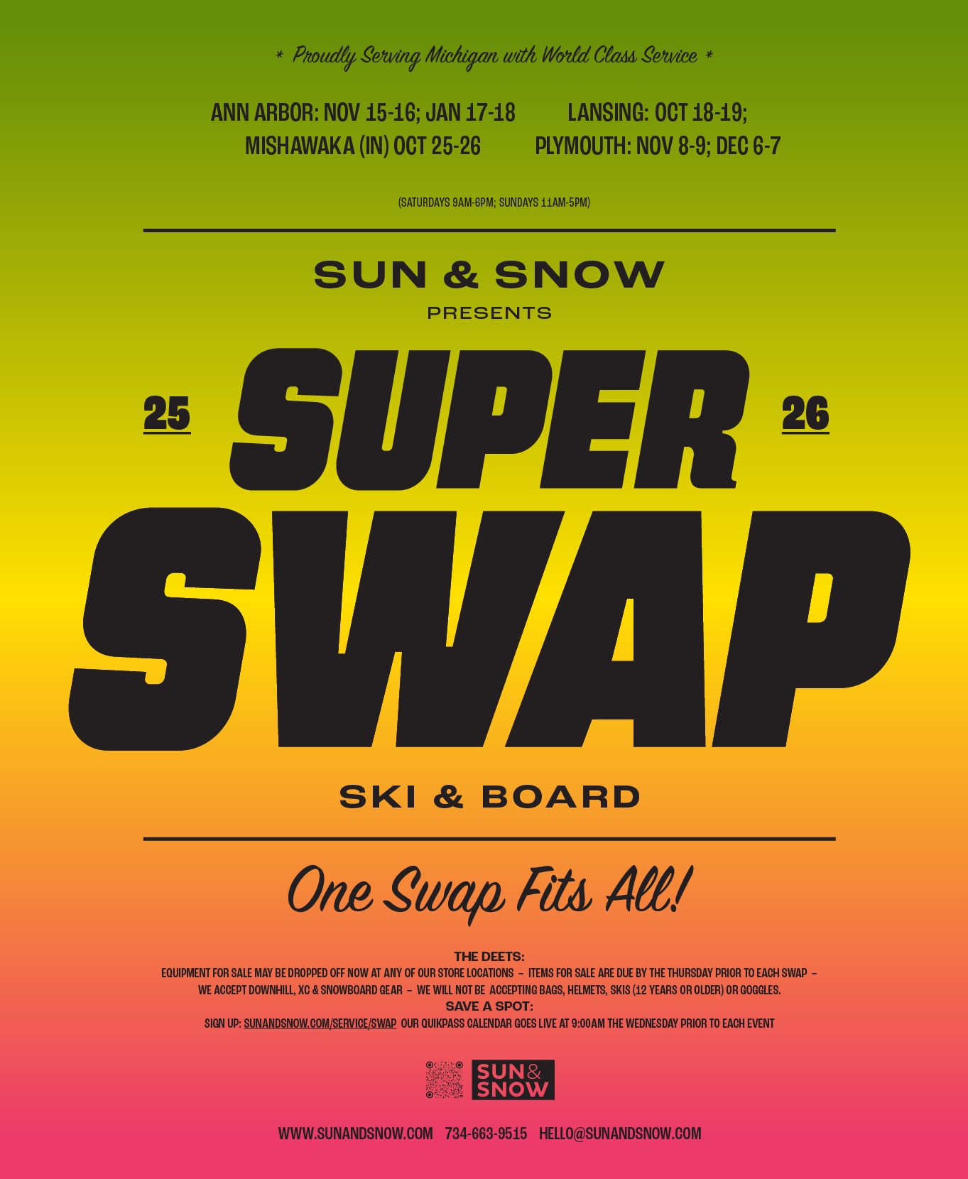 Ski & Snowboard Swap Tour 2025-26