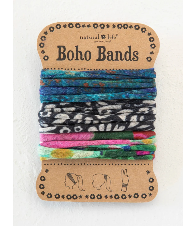 Natural Life Boho Bands Hair Ties, Set of 3