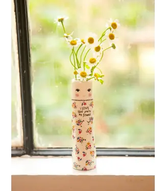 Natural Life Folk Friend Bud Vase