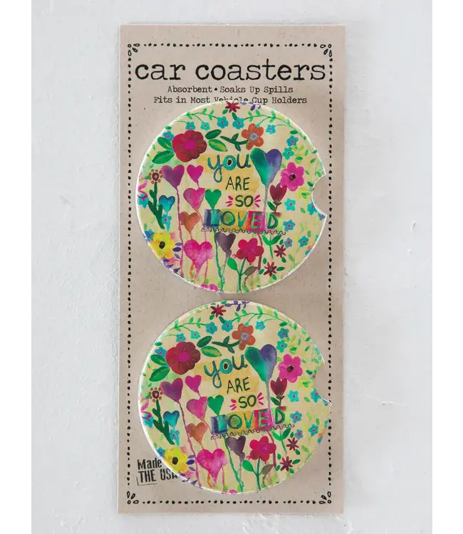 Natural Life Car Coasters Set