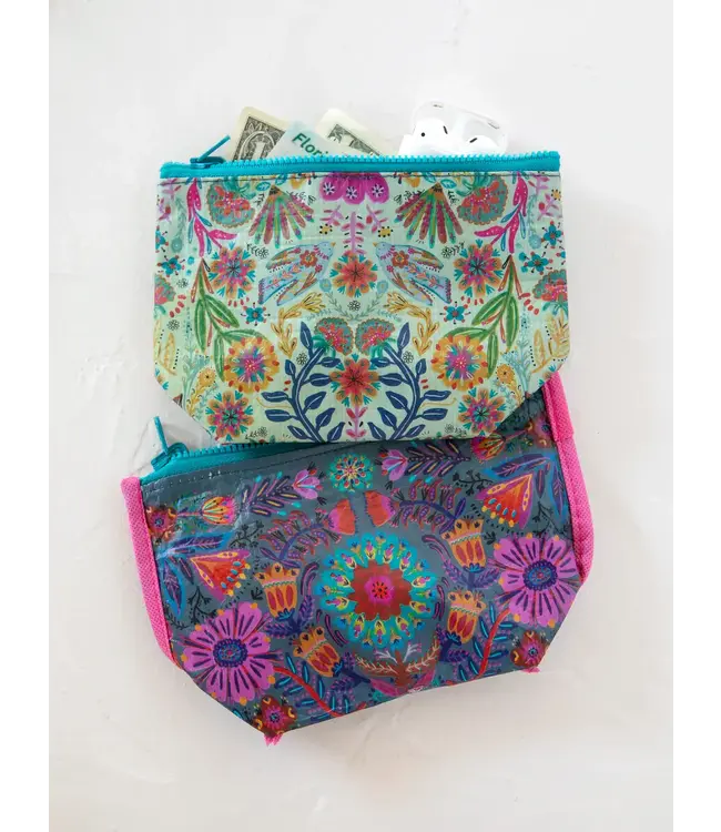 Natural Life Reversible Zip Pouch Sm