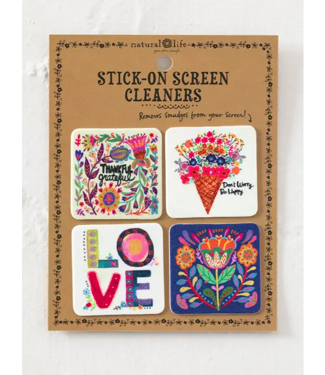 Natural Life Stick on Screen Cleaner set of 4