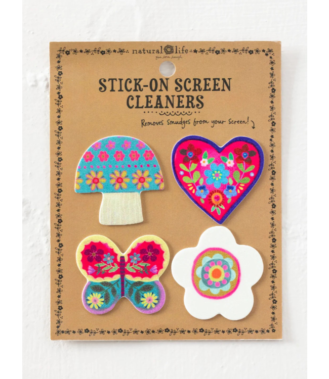 Natural Life Stick on Screen Cleaner set of 4