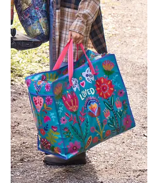 Natural Life Jumbo Zippered Tote Bag