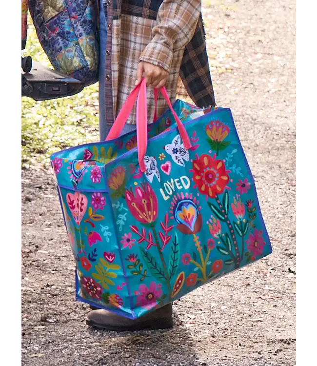 Natural Life Jumbo Zippered Tote Bag