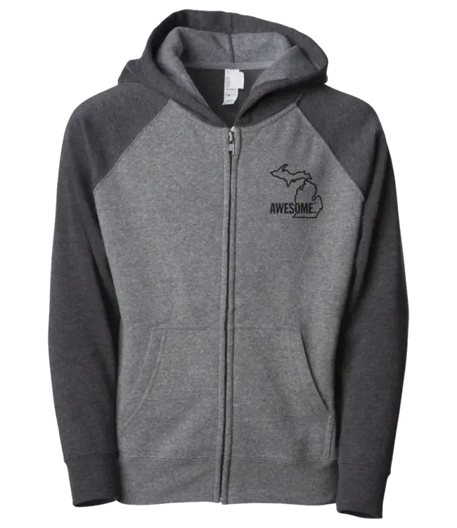 Michigan Awesome MI Awesome Kid's Zip-Up Hoodie