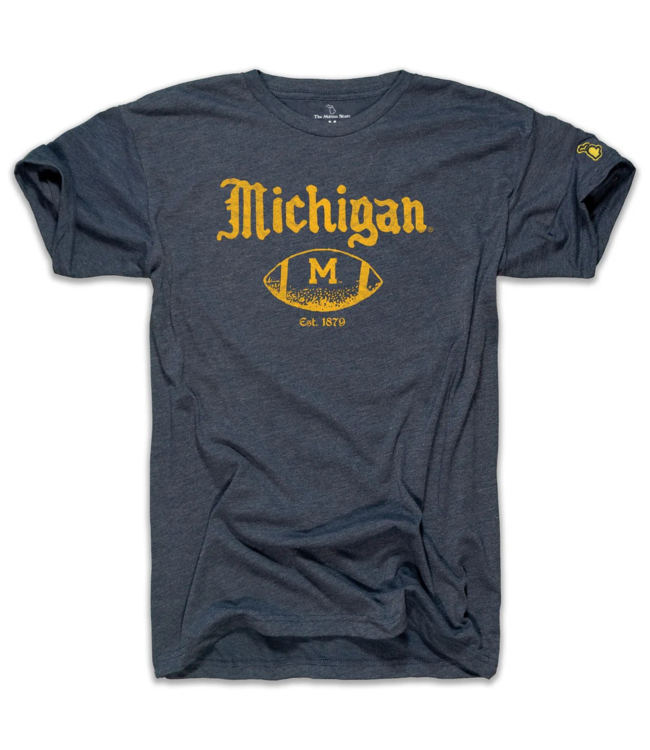 The Mitten State UofM Olde English Football Tee