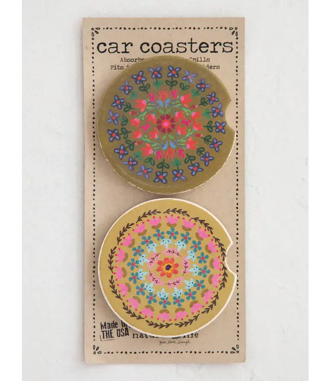 Natural Life Car Coasters Set
