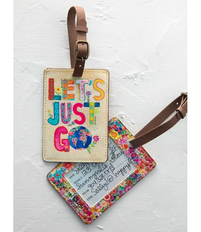 Natural Life Travel Happy Luggage Tag