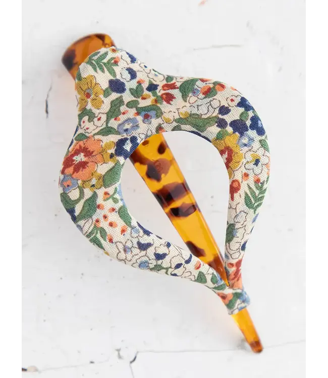 Natural Life Floral Fabric Boho Hair Clip