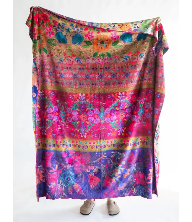 Natural Life Double Sided Cozy Throw Blanket