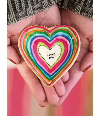 Natural Life Heart Trinket Dish I Love You