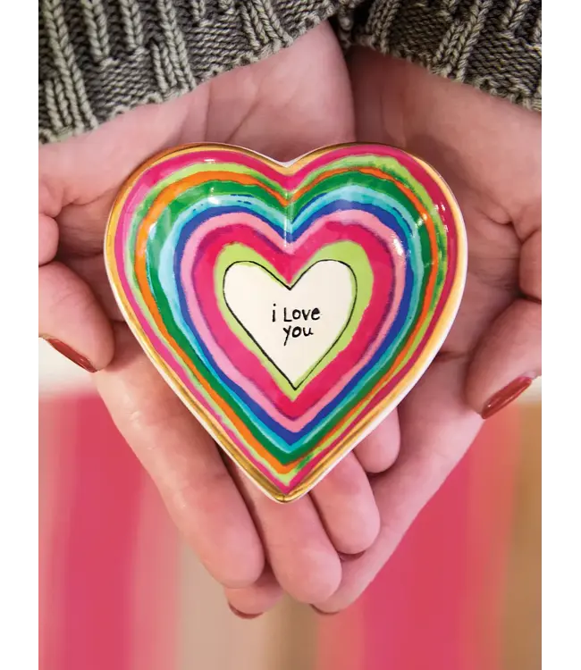 Natural Life Heart Trinket Dish I Love You