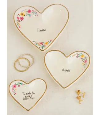 Natural Life Nesting Heart Trinket Dishes