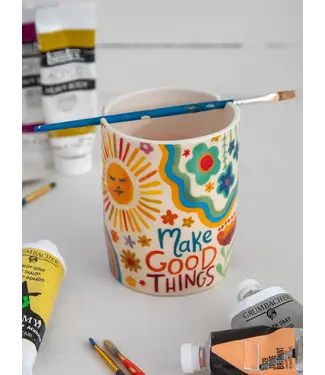 Natural Life Ceramic Painter's Cup
