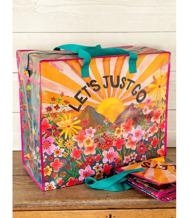 Natural Life Jumbo Zippered Tote Bag