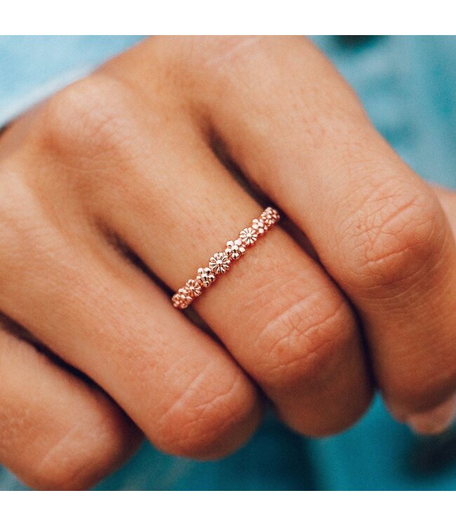 Pura Vida Floral Stacking Ring