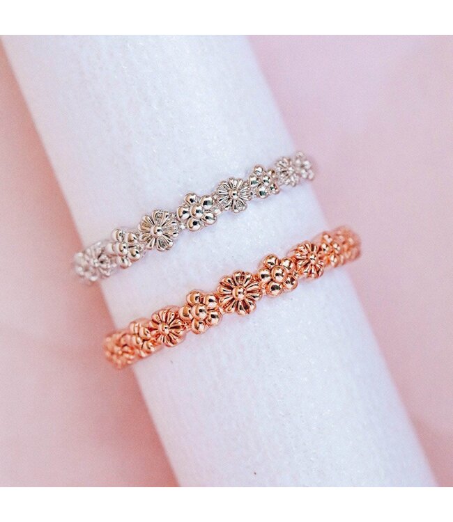 Pura Vida Floral Stacking Ring