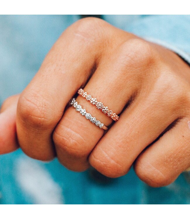 Pura Vida Floral Stacking Ring