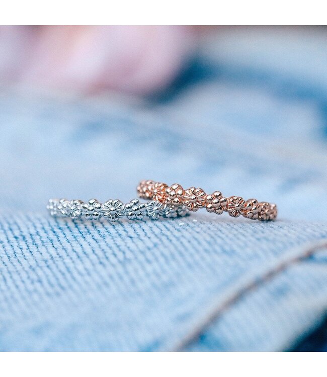 Pura Vida Floral Stacking Ring