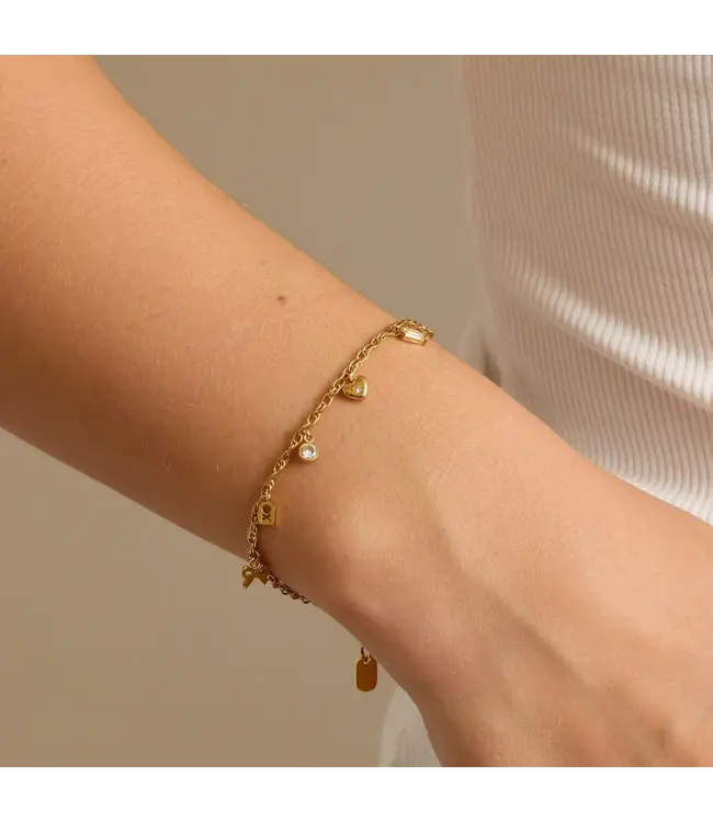 Pura Vida Love Charms Chain Bracelet