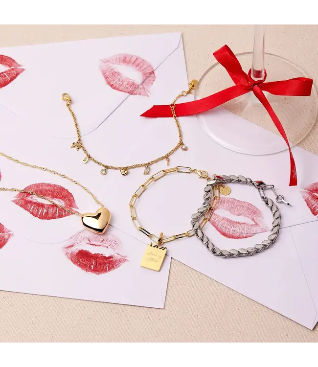 Pura Vida Love Charms Chain Bracelet