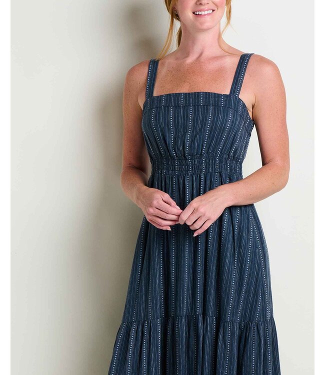 Toad&Co Taj Hemp Tiered Midi Dress