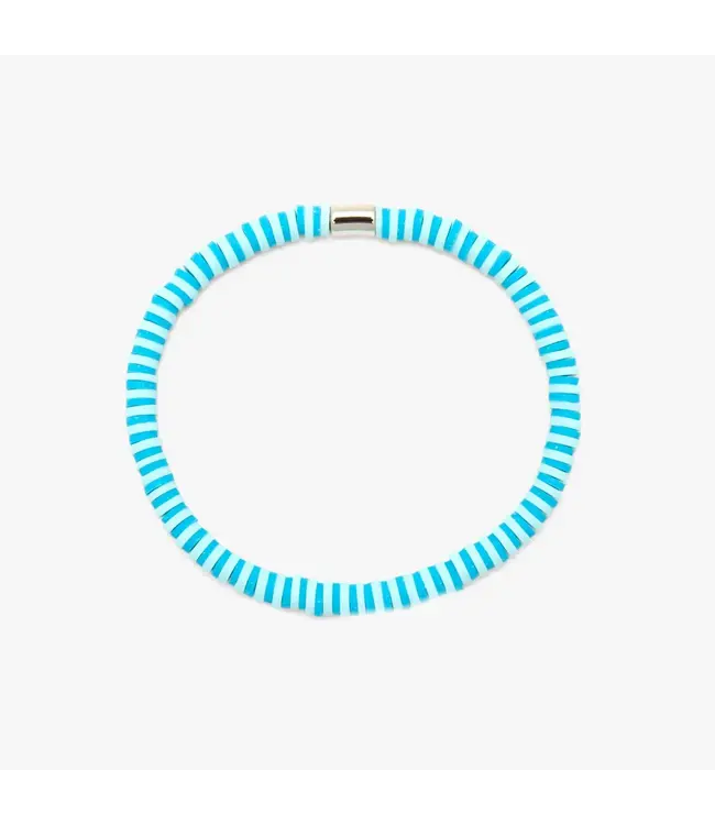Pura Vida Seascape Vinyl Disc Stretch Bracelet